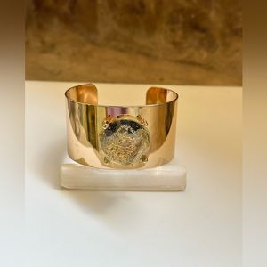 Gold Chain Resin Cuff Bracelet